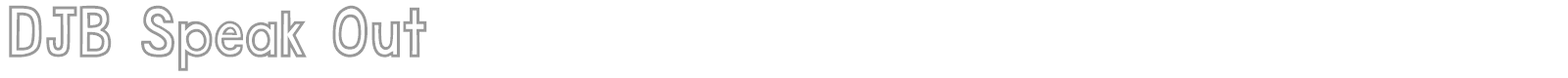 DJB Speak Out font preview